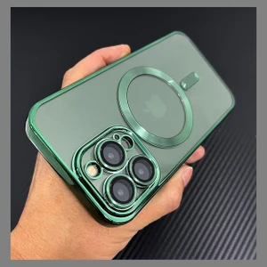 M.TK Moveteck Iphone 13 Pro Max Kılıf Kamera Camı Kaplamalı Parlak Renkli Magsafe Kablosuz Şarj Özellikli