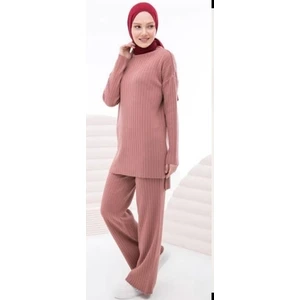 Kaşkorse Fitilli Kadın Alt-Üst Pijama Takımı