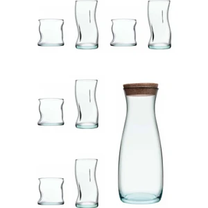 Aware Serisi Bardak & Mantar Kapaklı Karaf 9 Parça