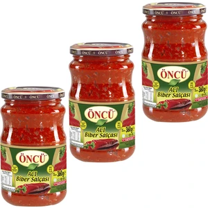 Acı Biber Salçası Cam 3 x 360 gr