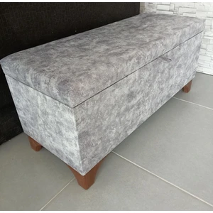 Mesa Concept Sandıklı Puf 100 cm Gri Desenli