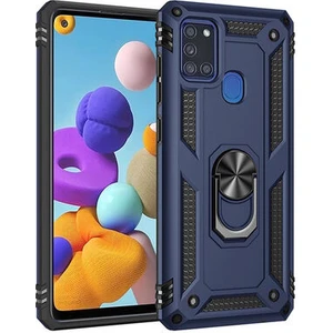 Kip GSM Galaxy A21S Kılıf Zore Vega Tank Sert Yüzüklü Standlı Zırh Koruma Kapak
