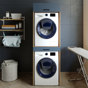 Çamaşır ve Kurutma Makinesi Dolabı ve Üst Dolabı 67X205 cm