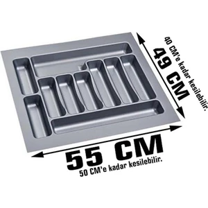 Eks Ticaret Deltaaks Mobilya Aksesuarları 55/49 Cm Cekmece Içi Kasıklık Gri 49/39 Cm Kadar Kesılebıır