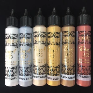 3D Boncuk Boya 6 Lı Set-1 / Boyutlu Boya 25 ml x 6 Adet 3D Boncuk Boya Set - Boyutlu Boya 2