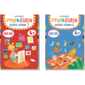 Oyna & Öğren Yaz-Sil Aktivite Kitapları 4+ Yaş Seti (2 Kitap)
