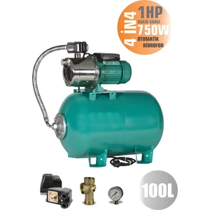 JET750SC Bakır 50 Litre Yatay 1hp Tanklı Otomatik Aç-Kapa Otomatik - Paket HIDROFOR-4KAT-12DAIRE
