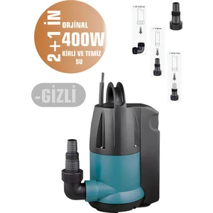 400W Gold Ak milan 0.65HP Gizli Şamandralı Pompası Kirli+Temiz Su Yüzme Havuzu Gölet Su Aktarma Pompası