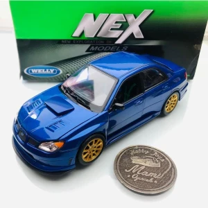 Subaru Impreza Wrx Sti Blue 1:24 Ölçek Welly Marka