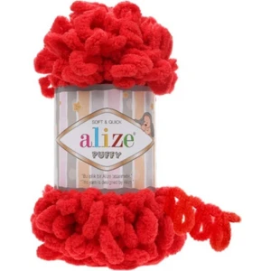 Puffy El Örgü Ipi (5 Li Paket) 56-Kırmızı