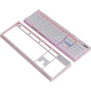 Kablolu 104 Standart Anahtar Söndürülebilir Panel Oyun Masaüstü Konut Kompakt Karışık Açık Beyaz (Yurt Dışından)