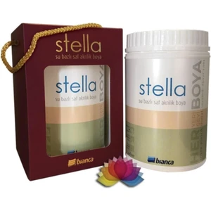 Stella Saf Akrilik Boya Mistik Beyaz 1 Lt Ipek Fırça Hediyeli