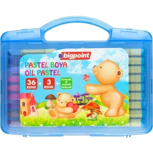 Bigpoint Pastel Boya 36+3 Renk - Mavi Çantalı