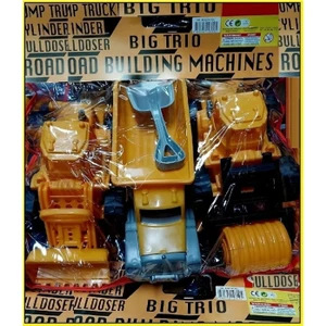 Işmakinası Seti 3'lü Dozer Kamyon Silindir Asfalt Kürekli Kum Kamyon Excavator 25CM