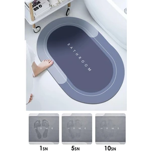 Su Emici Paspas Şık Tasarım Abdest Paspası Kaymaz Taban Diyatom 40*60 cm Oval Paspas