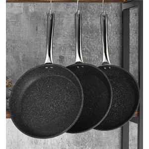 Casa Milano Black Line 22-26-30 cm Tava 3'lü Set