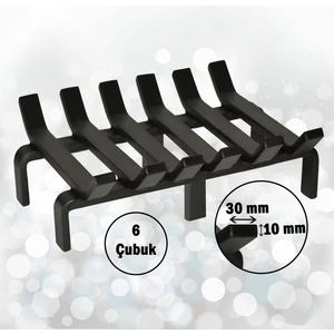Aktepe Group 36 cm x 32 cm 6 Çubuklu Ekstra Şömine Izgarası Dar Gözlü Izgara