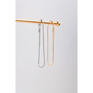 Vioma Aksesuar Çift Unisex Minimal Zincir Bileklikler(Gold-Gümüş)