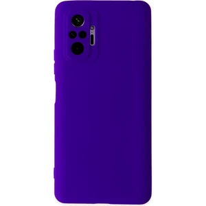 Caseworld Xiaomi Redmi Note 10 Pro Kapak Içi Kadife Kamera Korumalı Lansman Silikon Kılıf - Mor