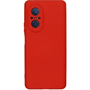 Case World Caseworld Huawei Nova 9 Se Kapak Içi Kadife Kamera Korumalı Lansman Silikon Kılıf - Kırmızı