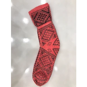 Secret Moda Kışlık Kilim Motifli Sıcak Tutan Örgü Yün Ünisex Çorap 16