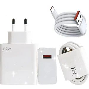 Type-C 67W (Watt) Ultra Hızlı Şarj Aleti Adaptör Kablo Set