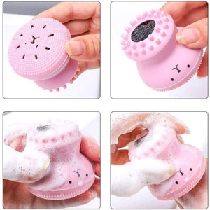 Mini Peeling Etkili El Yüz Cilt Temizleme Fırçası Silikon Siyah Nokta Aparatı