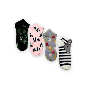 Kadın 4 Çift Kısa Patik Çorap Seti