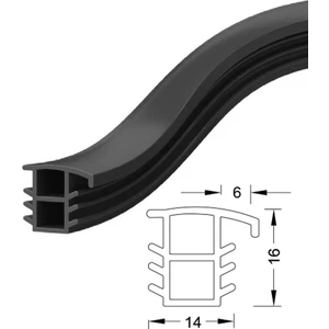 Çelik Kapı Contası 6 Metre Siyah