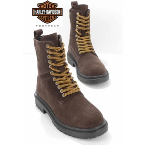 Harley Davidson Brown Leather Erkek Bot & Bootie HD1777155302
