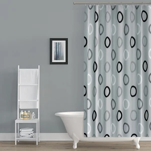 180X200 cm Banyo Perdesi Tek Kanat Banyo Duş Perdesi-12 Adet C Halka Hediyeli Küvet Perdesi