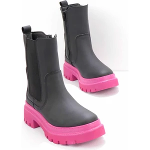 Mat Siyah Fuşya  Kadın Bot & Bootie K02538111109