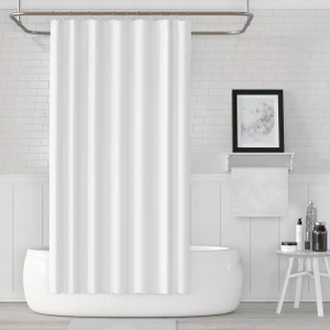 Beyaz Banyo Perdesi 180X200 Duş Perdesi Tek Kanat Banyo Perdeleri - Su Geçirmez Küvet Perde