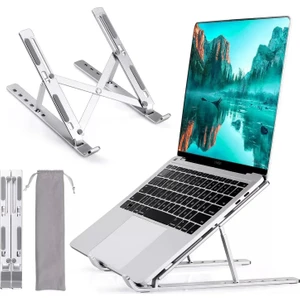 6 Ayarlanabilir Kademeli Masaüstü Alüminyum Ergonomik Kaydırmaz Macbook Notebook Standı