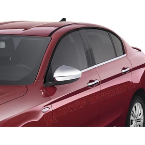 Aktif Oto Krom Fiat Egea Ayna Kapağı Abs Krom 2 Parça 2016 +