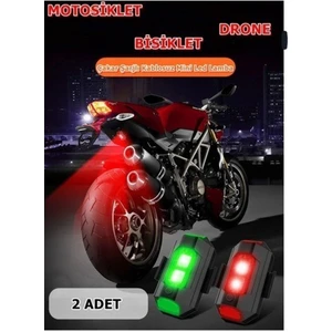 Motosiklet Drone Bisiklet Otomotiv Şarjlı Kablosuz Mini LED Lamba Çakarlı 7 Renk Flaşlı 2