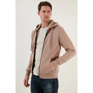 Slim Fit Kapüşonlu Fermuarlı Içi Tüylü Yumuşak Şardonlu Kışlık Sweat Erkek Sweat 5905340