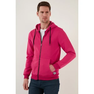 Slim Fit Kapüşonlu Fermuarlı Içi Tüylü Yumuşak Şardonlu Kışlık Sweat Erkek Sweat 5905340