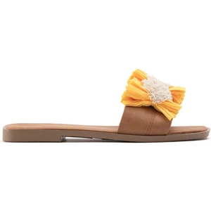 Sole Sisters Esta Düz Terlik - Sarı