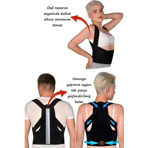 Balenli Dik Durus Korsesi Sırt ve Bel Destekli Unisex Korse