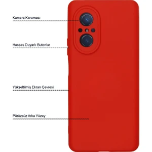 Case World Caseworld Huawei Nova 9 Se Kapak Içi Kadife Kamera Korumalı Lansman Silikon Kılıf - Sarı
