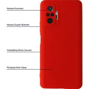 Kzy Xiaomi Redmi Note 10 Pro Kapak Içi Kadife Kamera Korumalı Lansman Silikon Kılıf - Turuncu