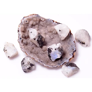 Taş Sandığı Ham Ay Taşı Kütle - Rainbow Ay Taşı