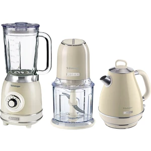 Vintage Bej Cam Blender-Rondo ve 1.7 Litre Kettle Seti