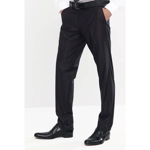 Erkek Siyah Klasik Kesim Poliviskon Kumaş Pantolon
