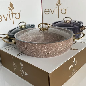 Evita 28 No Tel Sap Gold Granit Basık Tencere