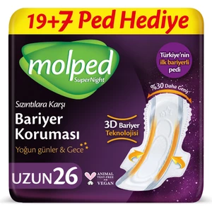Supernight Hijyenik Ped Gece 26 Adet Uzun