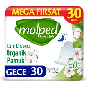 Pure&Soft Hijyenik Ped Mega Gece 30 Adet