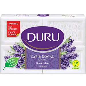 Saf & Doğal Kaynaklı Lavanta 4 Adet Beyaz Kalıp Sabun 600Gr