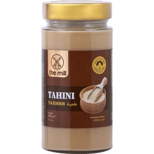 The Mill Tahin 500 gr Cam Kavanoz - Helal - Vegan - İnce Öğütülmüş Susam - Doğal Olarak İşlenmiş - Atıştırmalık ve Kahvaltı İçin İdeal - Pekmezle Karıştırılabilir - Demir ve Vitamin Kaynağı